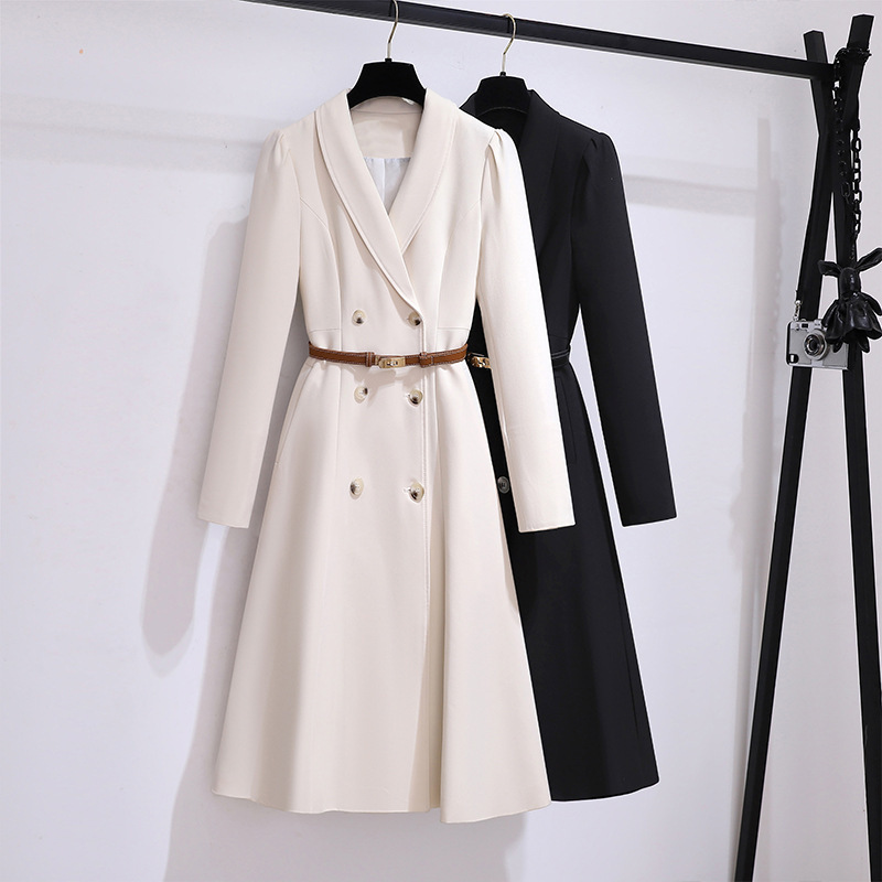 Windbreaker Dress for Women, Autumn and Winter, High-End Style, 2026 New Model, Elegant Professional Formal Attire, Suit Dress Set for Formal Occasions