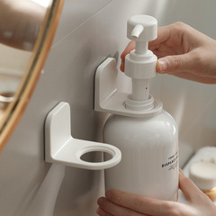 Press-type hand sanitizer rack, shampoo bottle rack, wall-mounted hook, punch-free bathroom storage rack