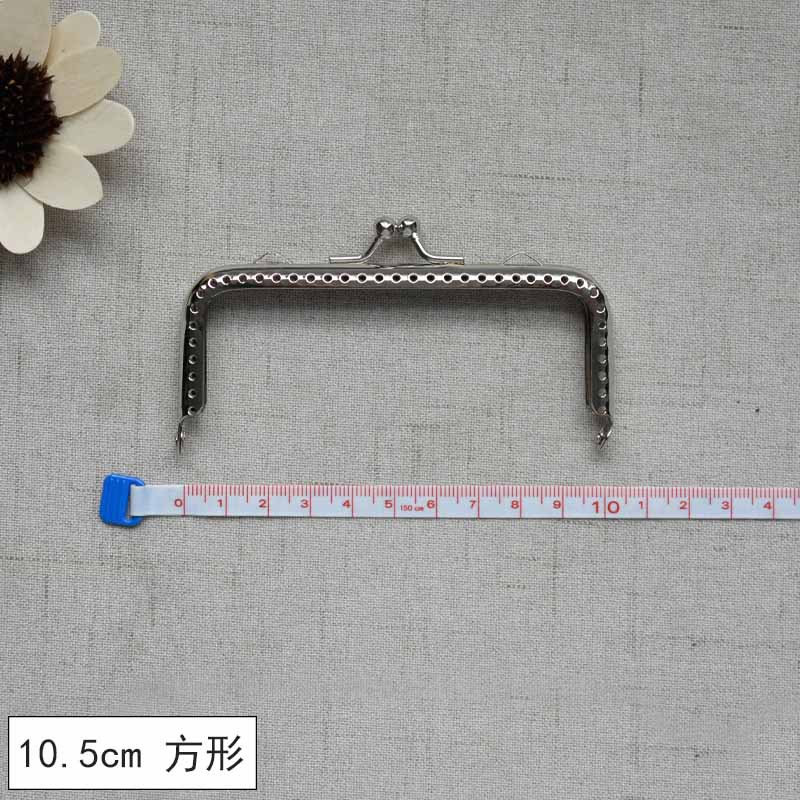 Material de oro de boca, tela, accesorios de bricolaje hechos a mano, material de accesorios de equipaje de oro de boca cuadrada en relieve de cobre retro