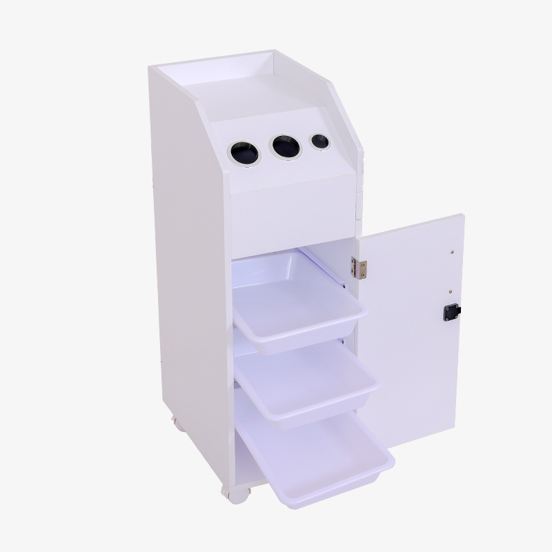 Barbería de corte rápido transfronterizo gabinete de herramientas mesa de instrumentos cajas de almacenamiento multifuncionales barbería salón de belleza carro pequeño