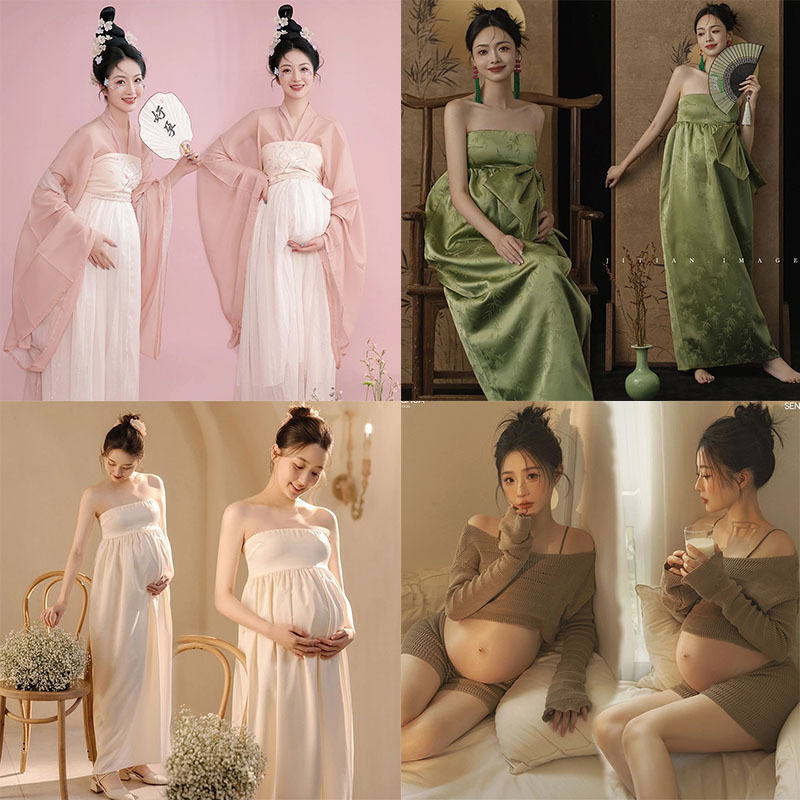 Pregnant women's photo clothing new art photo at home fashion super fairy studio pregnant women's Photo Photo Photo Photo dress
