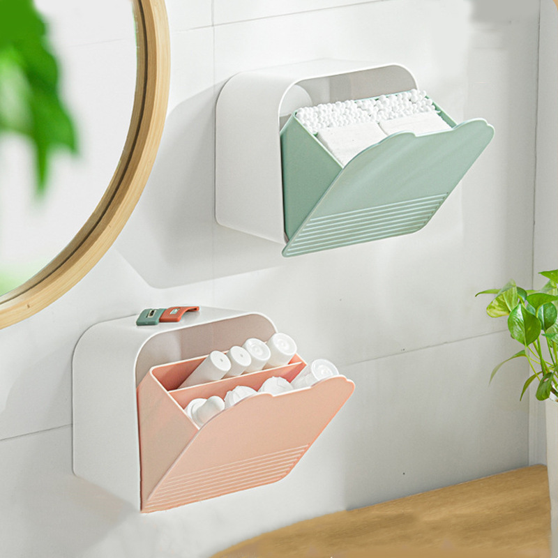卫生间壁挂式纸巾盒北欧防水抽纸盒卷纸筒多功能厕所置物架卷纸盒