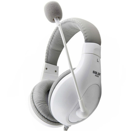 Salar/Orinoco A566 Over-Ear Computer Headphones with Dual Ports, Notebooks, English Speaking and Listening Headphones with Microphone