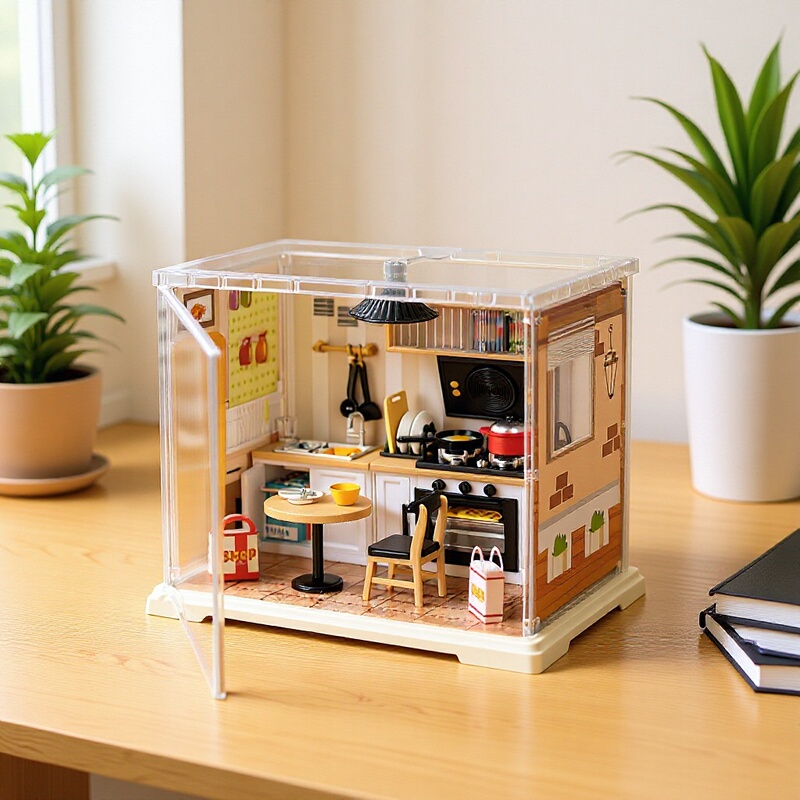 Fun Space DIY Miniature House Assembly Toy Miniature Scene Building Block Material Kit Decoration Pieces and Bead Refill Pack