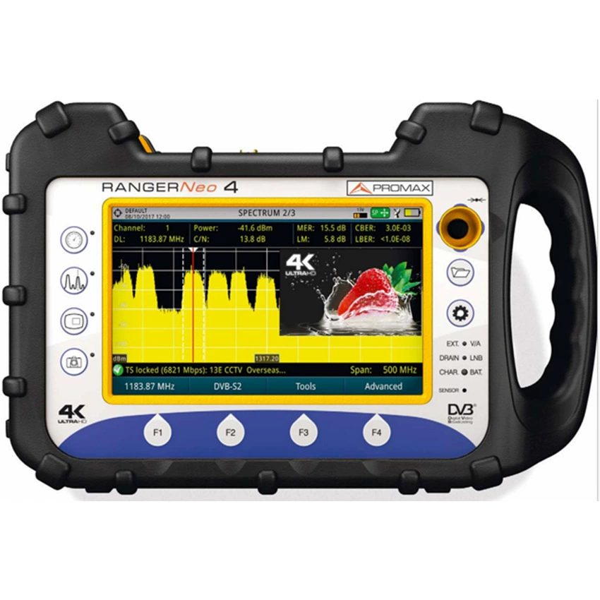 Профессиональный измеритель напряженности поля цифрового телевидения Ranger NEO 4, тест MER,BER,C/N, декодирование изображения POWER