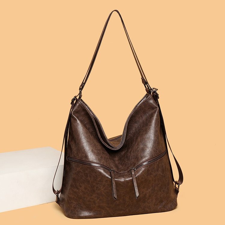 Premium Fashion Leather Waterproof Backpack & Crossbody Bag For Women, 2-In-1 Commuter Tote And Shoulder Bag