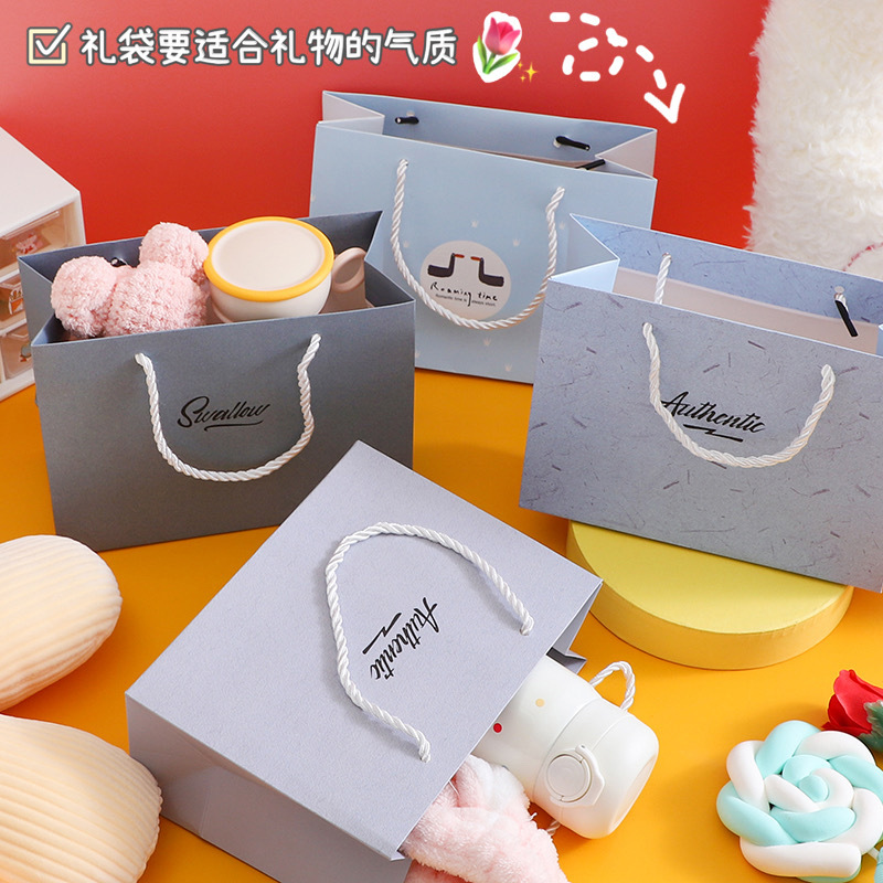 ins紙質網紅卡通可愛少女學生印刷小鳥迷妳包裝袋擺拍裝飾紙袋新