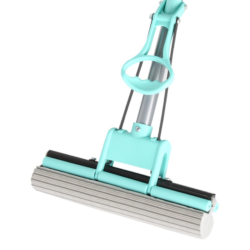 Fábrica de rodillos de plástico fregona de algodón 28cm absorbente de pulverización varilla de hierro esponja fregona hogar manos libres fregona perezoso en stock
