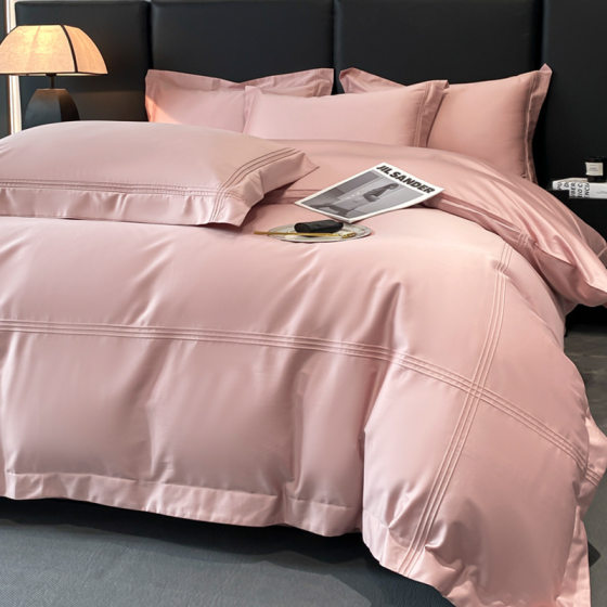 Class A 160 long staple cotton four-piece cotton embroidery wide-brimmed quilt cover light luxury cotton bedding a generation of hair