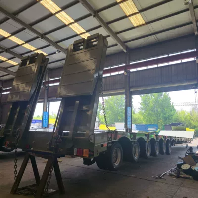 Hook-lift hydraulic heavy-duty low-flatbed Ağır yük qoşquları