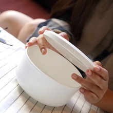陶瓷碗带盖碗泡面碗微波炉专用的碗蒸碗家用饭盒骨饭碗上班蒸蛋碗