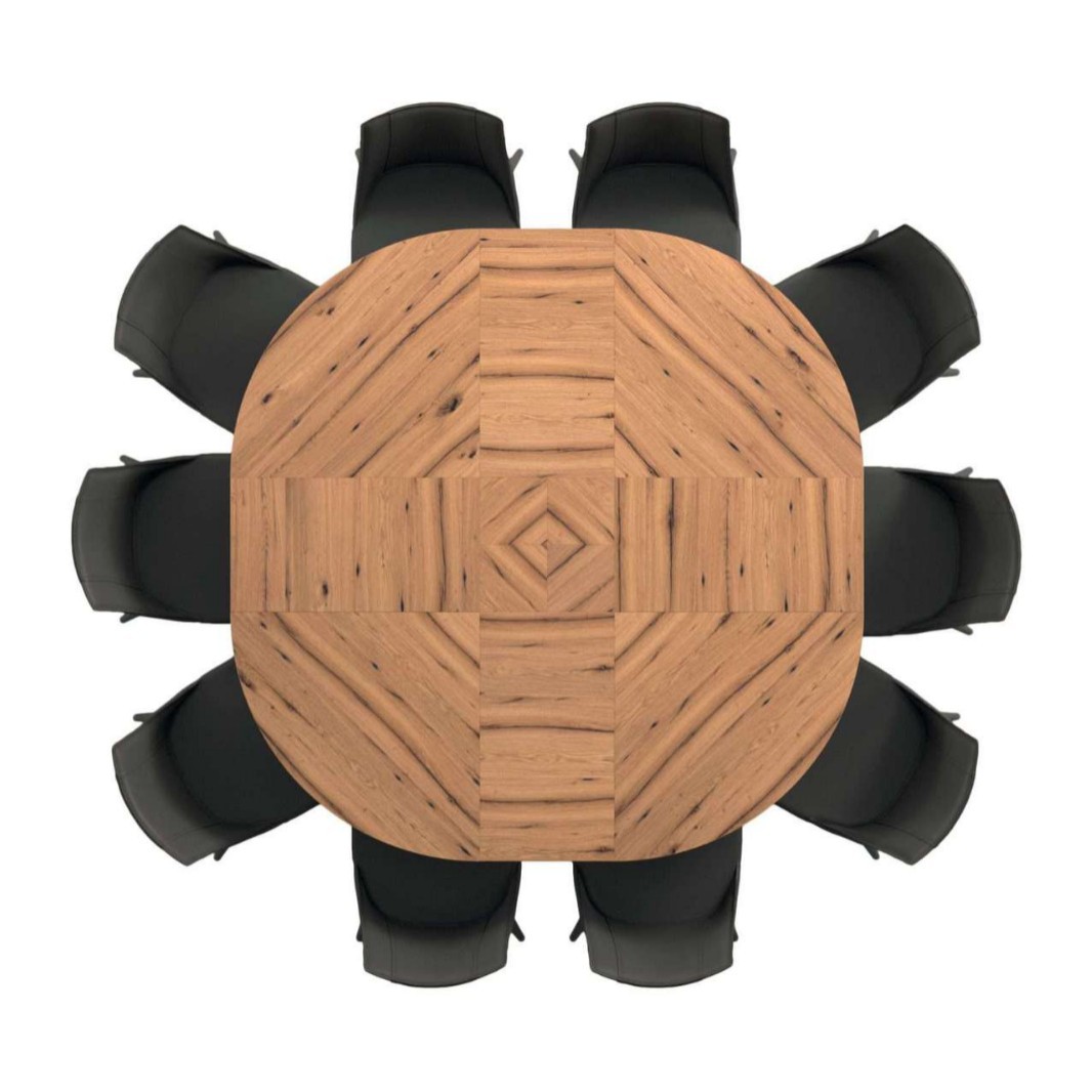 Mesa de comedor telescópica de madera maciza, mesa redonda de comedor de nogal que no ocupa espacio, apartamento pequeño, hogar, plegable multifuncional