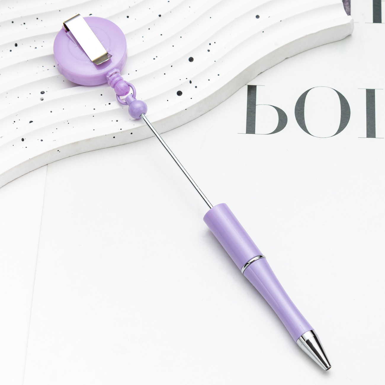 Bolígrafo de cuentas fácil de tirar, bolígrafo de cuentas DIY, bolígrafo de plástico retráctil fácil de tirar, bolígrafo de cuentas de plástico fácil de tirar