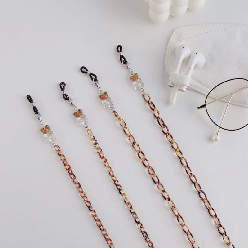 European and American cross-border hot sale resin O-chain bear accessories anti-lost mask chain fashion earphone chain generous glasses chain European and American cross-border hot sale resin O-chain bear accessories anti-lost mask chain fashion earphone chain generous glasses chain