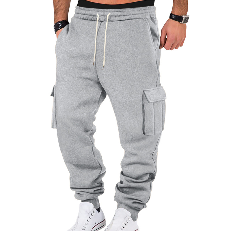 Transfronterizo otoño-invierno pesado americano pantalones de trabajo hombres transfronterizos de lana de bolsillo de bolsillo de bolsas deportivas casuales piernas pantalones de pila