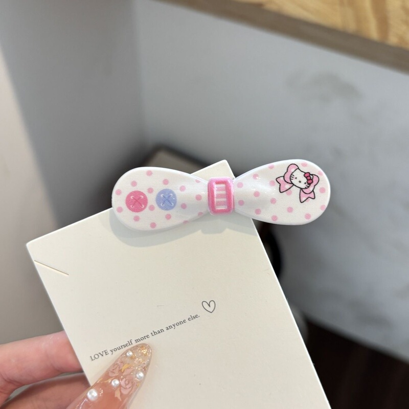 可爱小圆边猫蝴蝶结发夹卡通少女甜美碎发刘海夹网红ins风发卡|undefined
