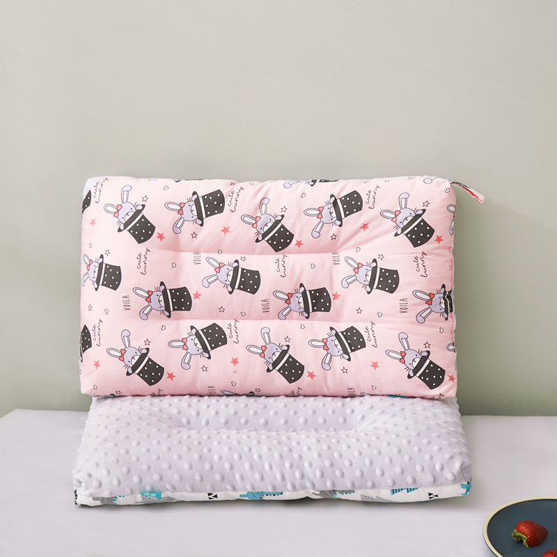 Algodón Beanie almohada de terciopelo núcleo verano kindergarten siesta almohada niños calmante Beanie almohada bebé almohada cuello almohada