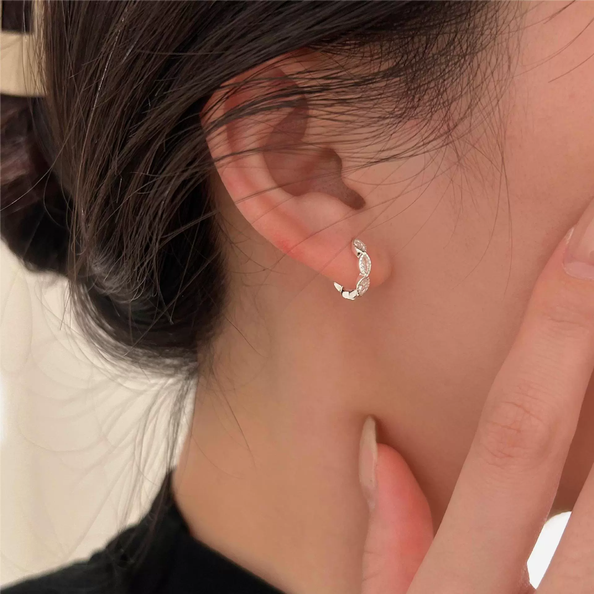 Брендовые серьги, корейский стиль, проба серебра 925, ( торговля), стиль легкой роскоши