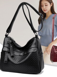 Women's Bags 2025 New Simple Fashion Single Shoulder Crossbody Bag Mom Bag Soft Leather Middle-aged Women's Bag Backpack