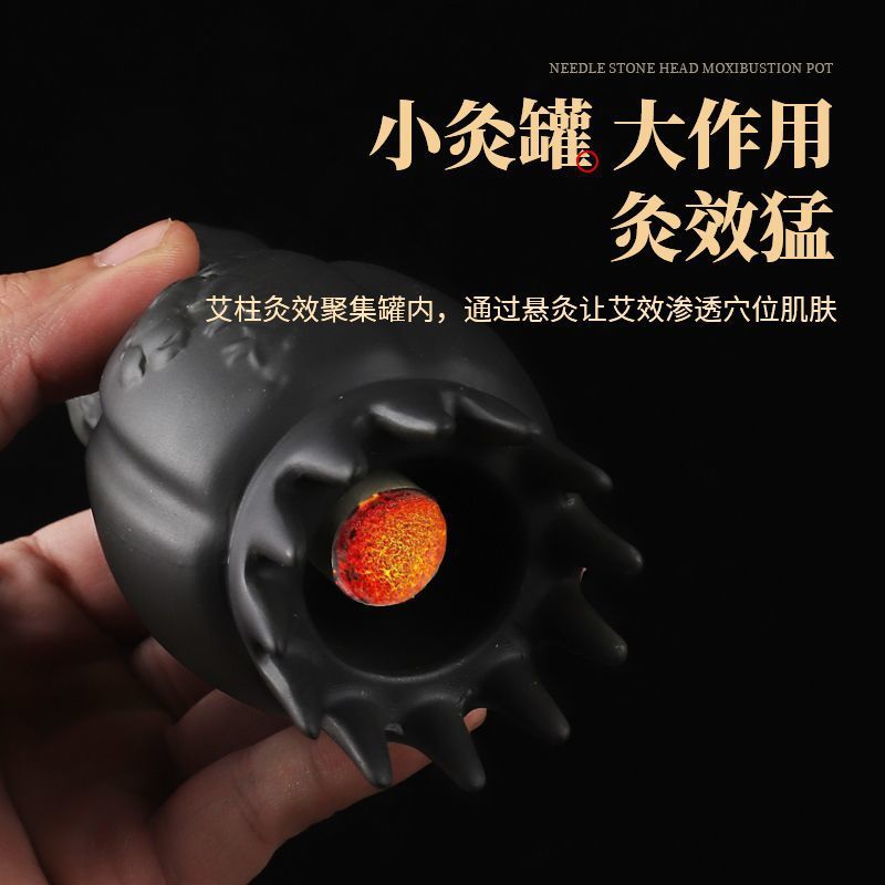 Terapia de la cabeza moxixixión sala de moxión de la cabeza moxión de piedra moxión de cerámica moxión instrumento de arena púrpura moxión aparato