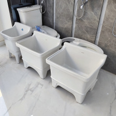 モップ池陶磁器大サイズ足付きモップ槽家庭用ベランダモップ池高足トイレトランペット布池