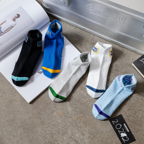  Socks Men's Short Socks Autumn Waist Absorbent Men's Letter Short Tube Low-cut Sports Shallow Mouth Men's Boat Socks Wholesale