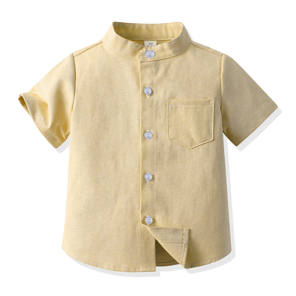Casual de verano camisa infantil de mangas cortas collar de moda universidad de comercio exterior variedad de niños y niñas cardiganes niños