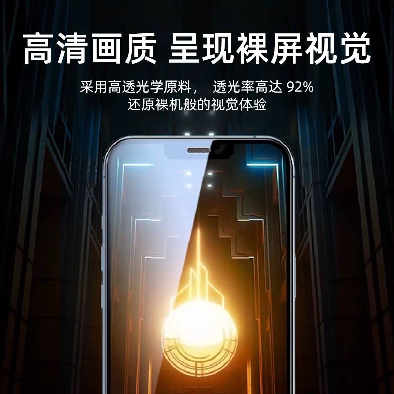 Película de vidrio templado de alta definición Ba Ape Serie Apple a prueba de explosiones, huellas dactilares, a prueba de polvo, esmerilado de alta definición, anti-luz azul