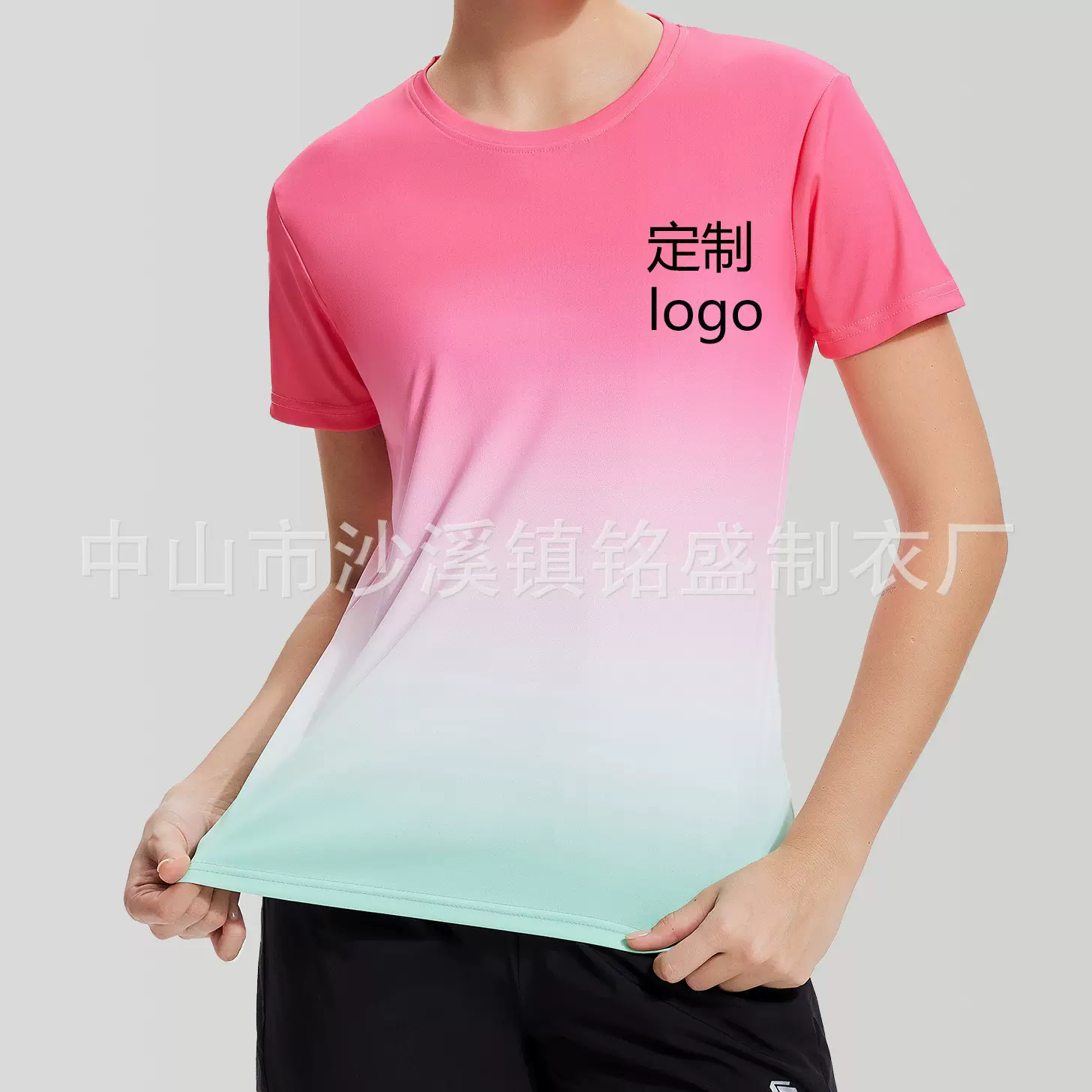速干t恤定制全身印短袖运动会马拉松跑步衣服企业文化衫定做logo