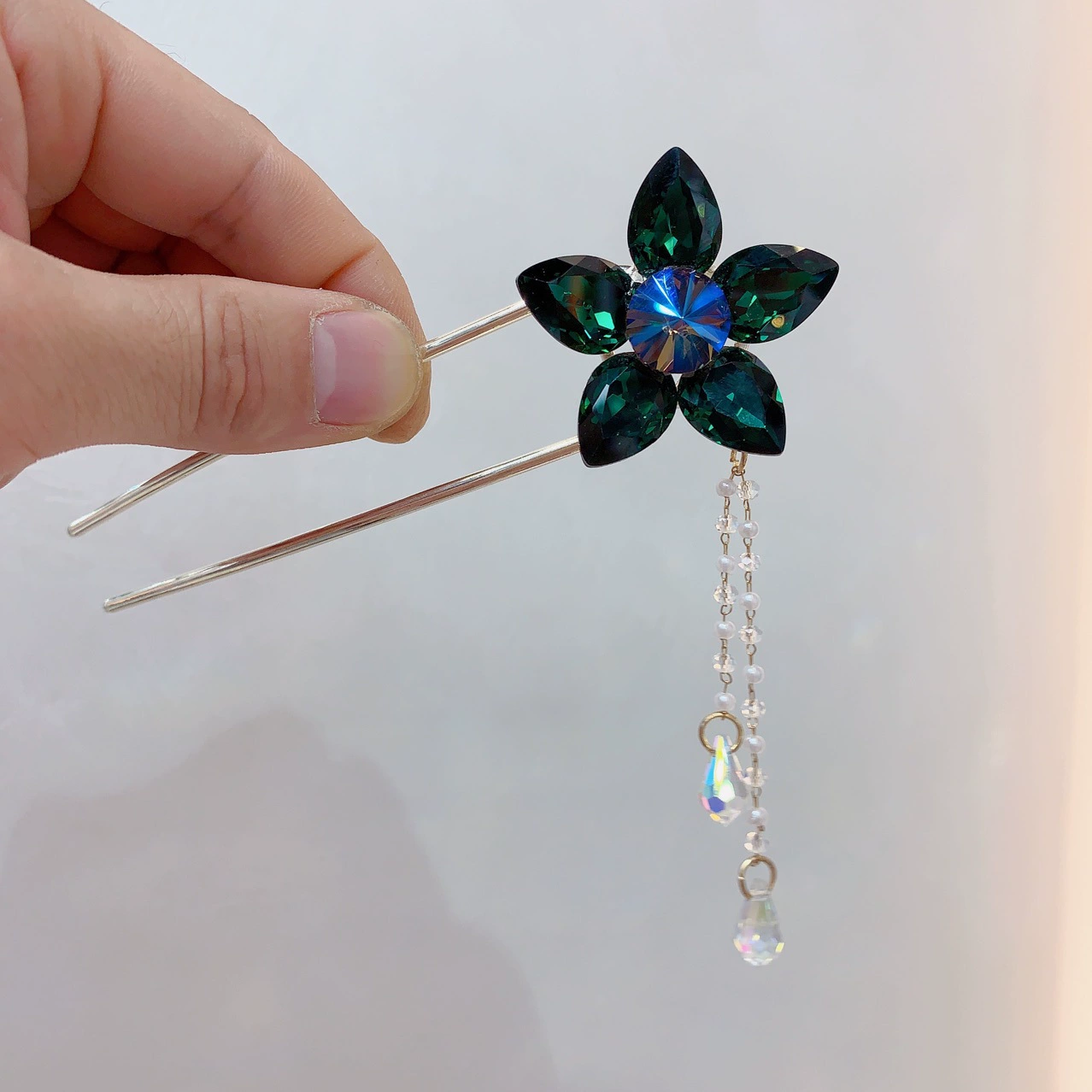 中国 Hairpin Хацуань Jin Hanfu, аксессуар для волос, подлинный дизайн из натурального сырья, украшение цветами