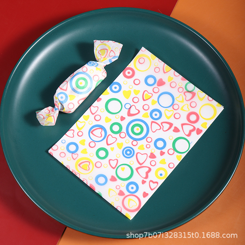 Papel de embalaje de papel de turrón embalaje de papel de caramelo embalaje de papel de turrón papel de caramelo de arroz glutinoso 100 piezas