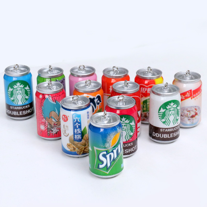 Cute simulation Sprite can beverage key chain accessories creative handmade diy small bottle doll small gift Cute simulation Sprite can beverage key chain accessories creative handmade diy small bottle doll small gift