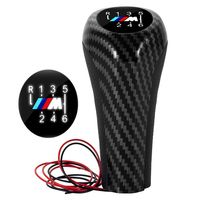Modificación aplicable a nivel internacional para BMW, pomo de cambio de marchas manual con luz LED blanca, cabezal de palanca de cambios, accesorios para palanca de cambios image 2