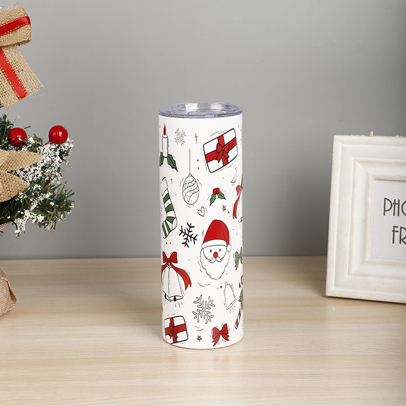 720g Weight Water Bottles Kitchen and drinking utensils Water Cup Event & Party Supplies 1 Piece Quantity Daily Occasion Stainless Steel Material Christmas Festival Cartoon Pattern Vacation Style Christmas Vacation Cartoon Stainless Steel Water Bottles 1 Piece 8