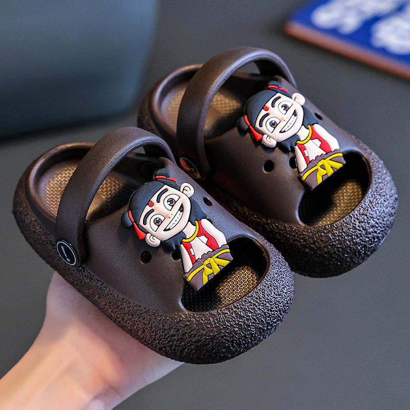 Nezha Dongdong zapatos 1 año 3 interior impermeable contra colisiones zapatillas para niños de verano niños niñas bebés