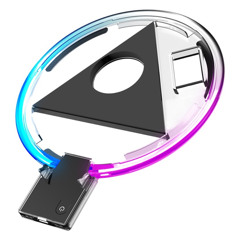 Base luminosa con gradiente de colores para consola PS5, soporte de carga LED, accesorio periférico para juegos con gradiente de colores.