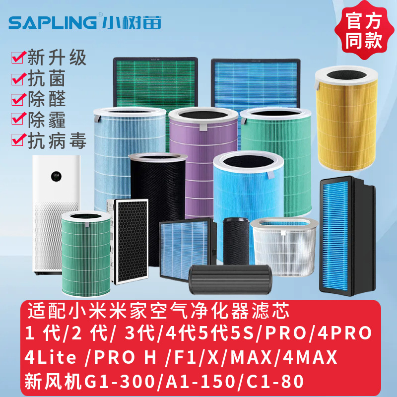 Suitable for Xiaomi 2Nd Generation/2S/4Pro/4Lite/5S/Proh Mijia Fresh Air Fan Air Purifier Filter Element