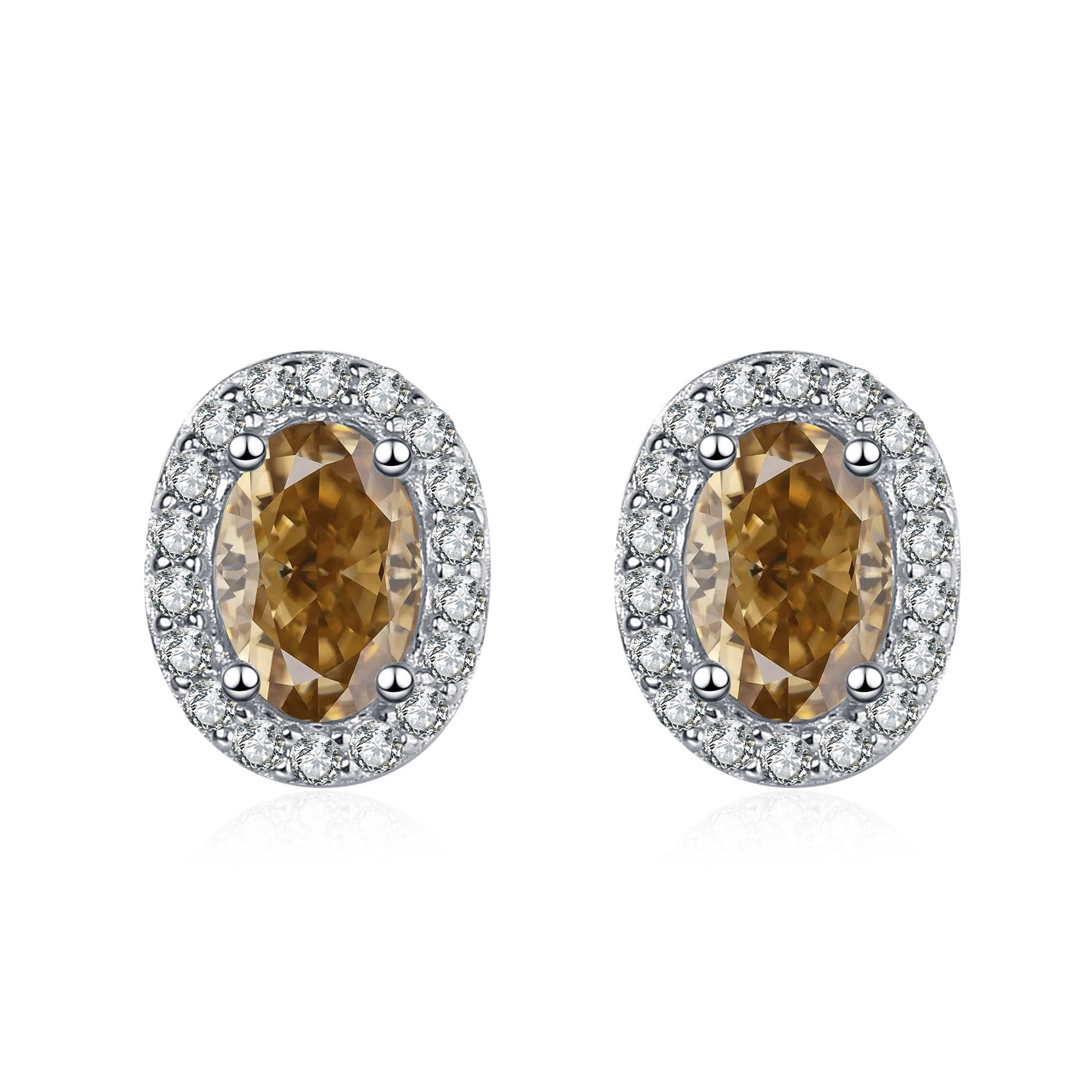 925 plata de diamante dorado color mozanita pernos de piedra oval 1 quilate azul verde pernos de piedra mozanita