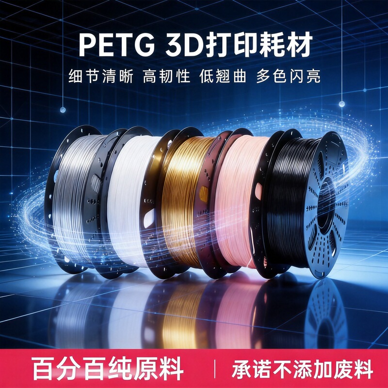Source factory can supply PETG filament for 3D printing, available in single colors and multiple colors, 1KG per pack, 1.75mm diameter, with neat and orderly strands Source factory can supply PETG filament for 3D printing, available in single colors and multiple colors, 1KG per pack, 1.75mm diameter, with neat and orderly strands