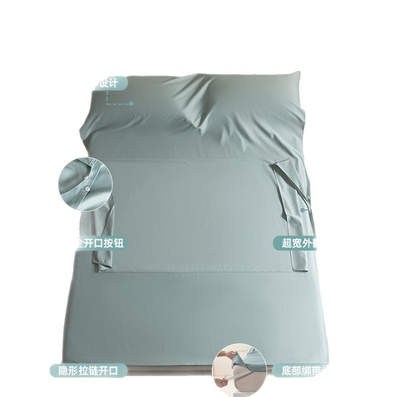 Saco de dormir sucio de hotel de algodón, ropa de cama de artefacto de viaje de negocios de algodón, funda de edredón portátil, tesoro para dormir image 5