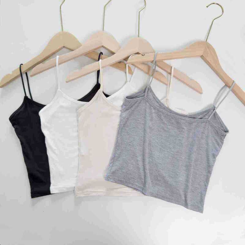 Modal Camisole Women's Anti-Glow Oil Belt Short Korean Style Inner Wear Beautiful Back Slim-fit plus size Base Shirt Modal Camisole Women's Anti-Glow Oil Belt Short Korean Style Inner Wear Beautiful Back Slim-fit plus size Base Shirt