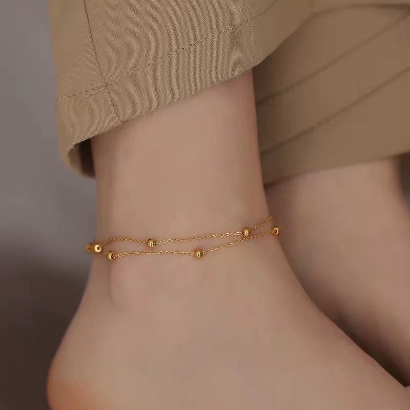 Simple Style Geometric Alloy Plating Anklet display picture 2