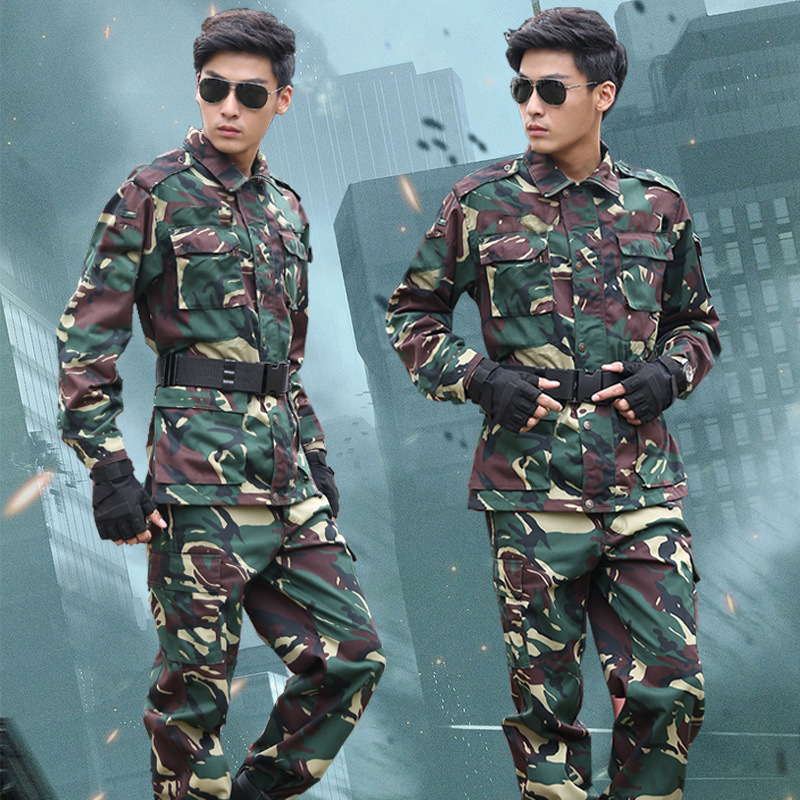 Spring and Autumn Outdoor Tactical Camouflage Suit Men's Hunter Training Uniform Wear-Resistant Twill Loose Fit Spring and Autumn Outdoor Tactical Camouflage Suit Men's Hunter Training Uniform Wear-Resistant Twill Loose Fit