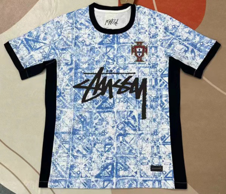 Stussy Jersey Brasil Flamengo Italia Edición conmemorativa Portugal París Francia Uniforme de fútbol