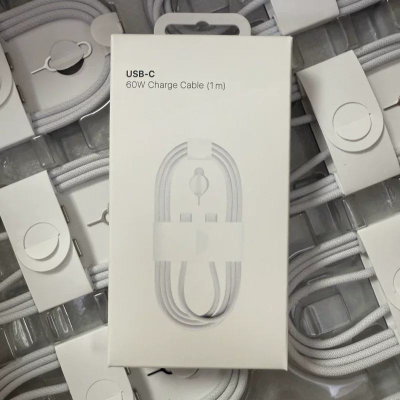 Apple, оригинальный iPhone 16, тканный iPhone16 Pro, кабель зарядки, 60W