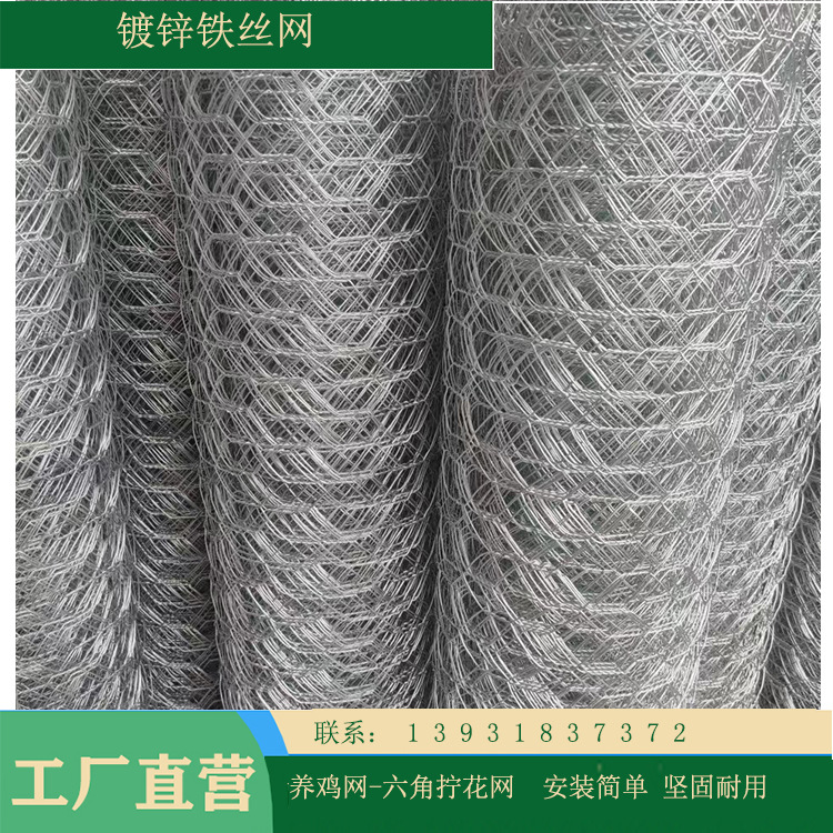 安平豪迪隔离防护网  镀锌铁丝网 铁丝六角网表面光滑 有韧性