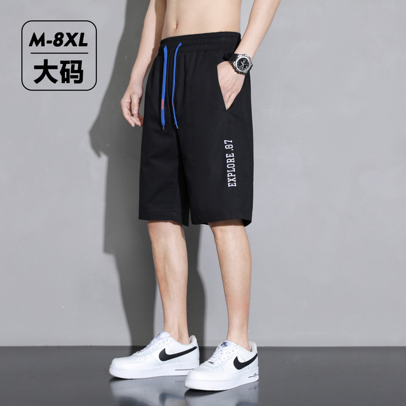 Pure Cotton Printed Shorts Men's Summer 2025 New Fertility plus size Sports Casual Comfortable Ice Silk Pants Pure Cotton Printed Shorts Men's Summer 2025 New Fertility plus size Sports Casual Comfortable Ice Silk Pants