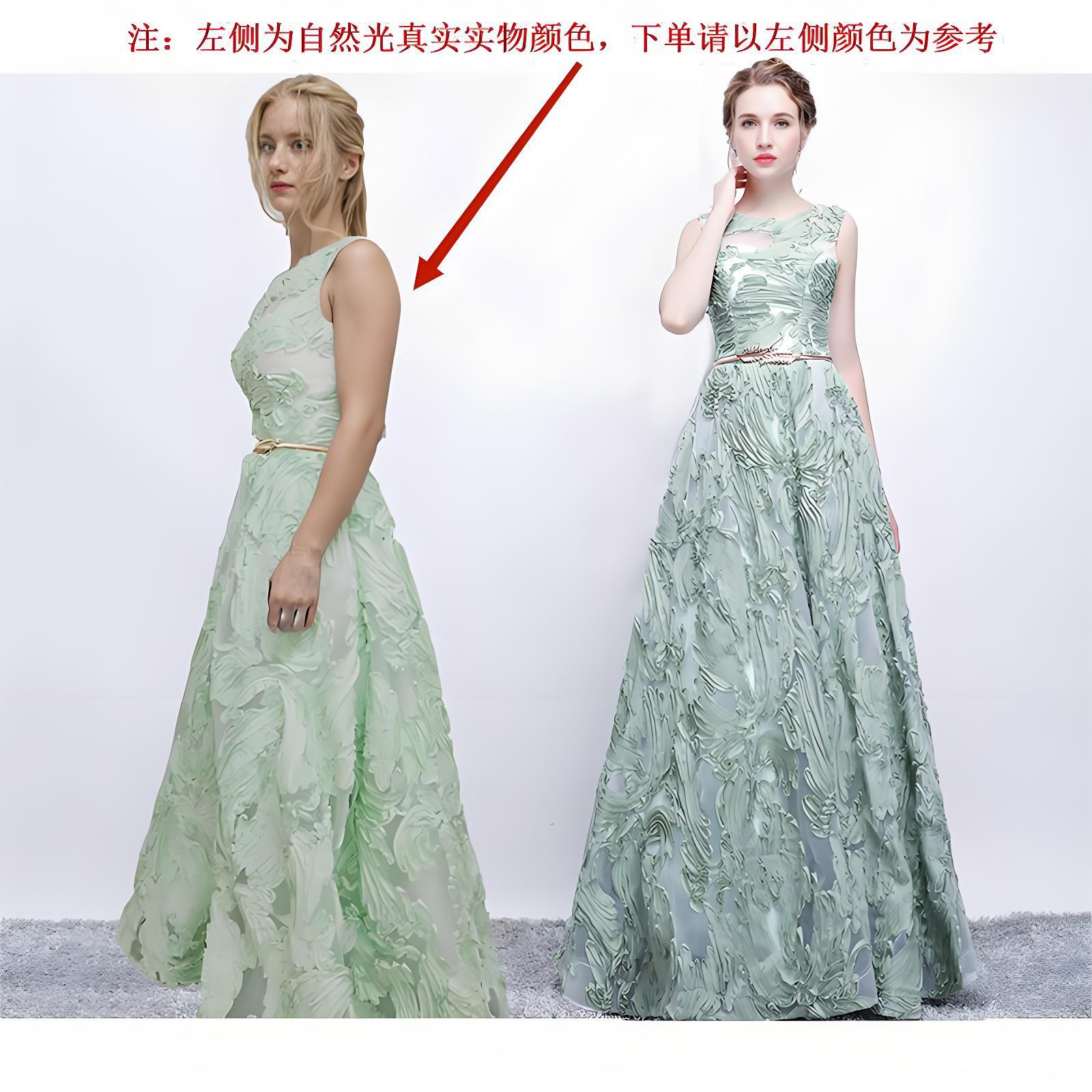 Banquet Evening Dress 2026 New Style Light Green Aliexpress Dignified and Elegant Long Dress Foreign Trade Socialite Party Dress