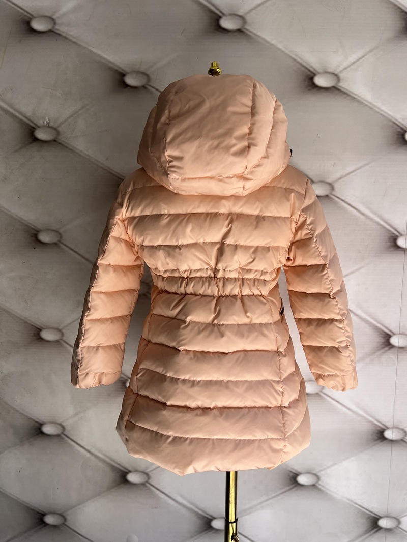 Bērnu apģērbs bērnu dūnu jakas meitenēm, sabiezētas, vidēja un liela izmēra bērnu stilīgas dūnu jakas, vidēja un gara balta pīles dūnas_voghion.com