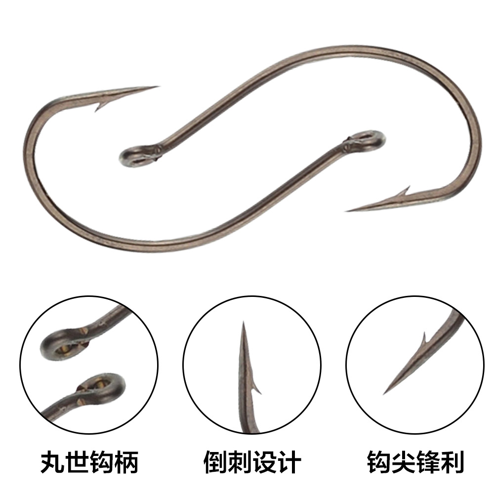 50 cajas de miles de anzuelos con tubo de púas Fu Marushi anzuelos de cebo duro pesca de carpa europea